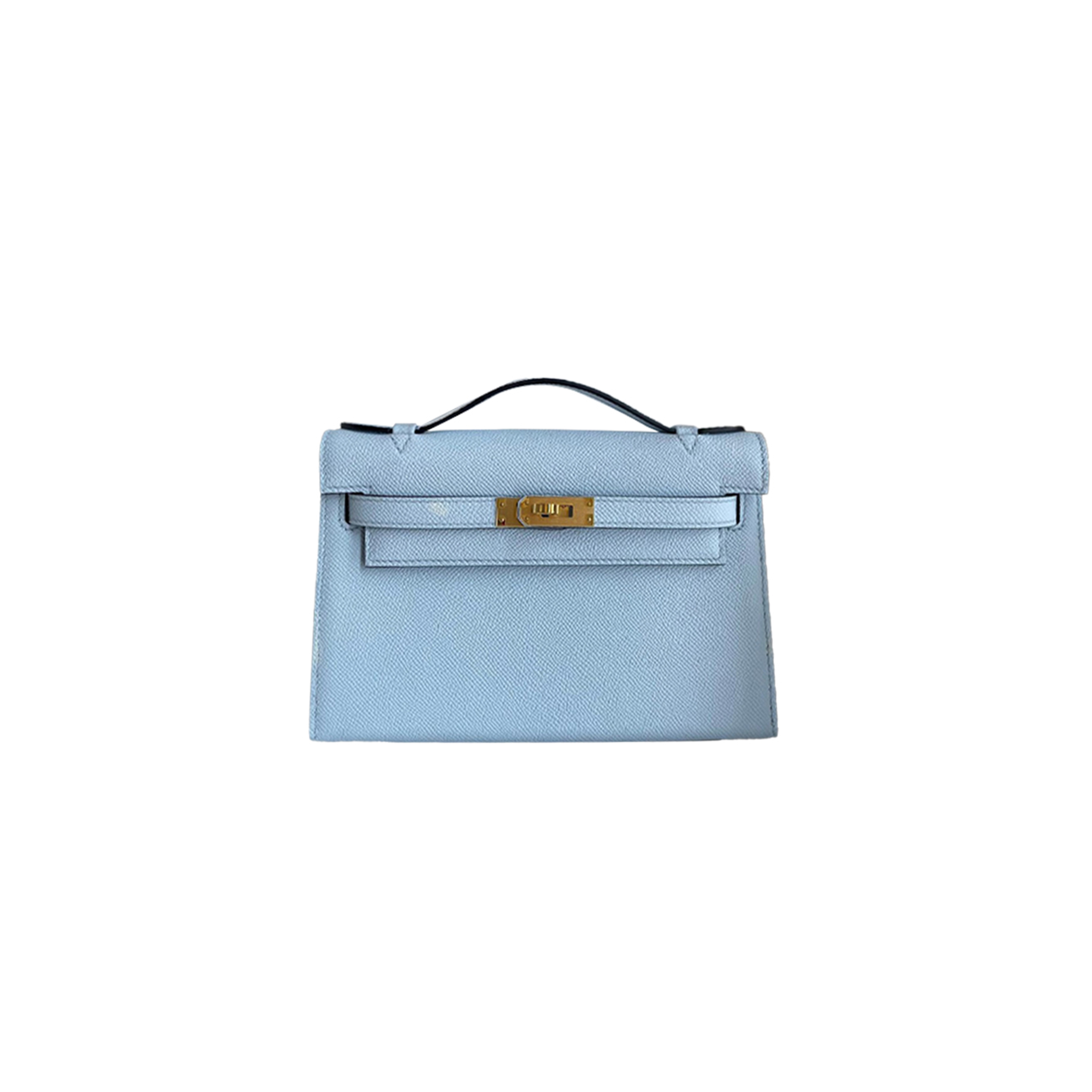 HERMES MASTER MINI KELLY 22 EPSOM LEATHER HOLY GRAIL BLUE (22*14*7cm) 